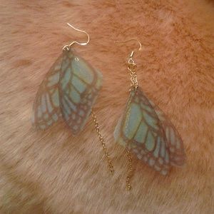 Beautiful Sheer Butterfly Wings Earrings